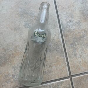 Vintage Crush Glass Bottle 7 fl oz.